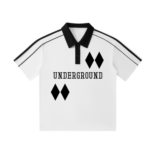 Contrast Collar Short-Sleeve Polo Shirt